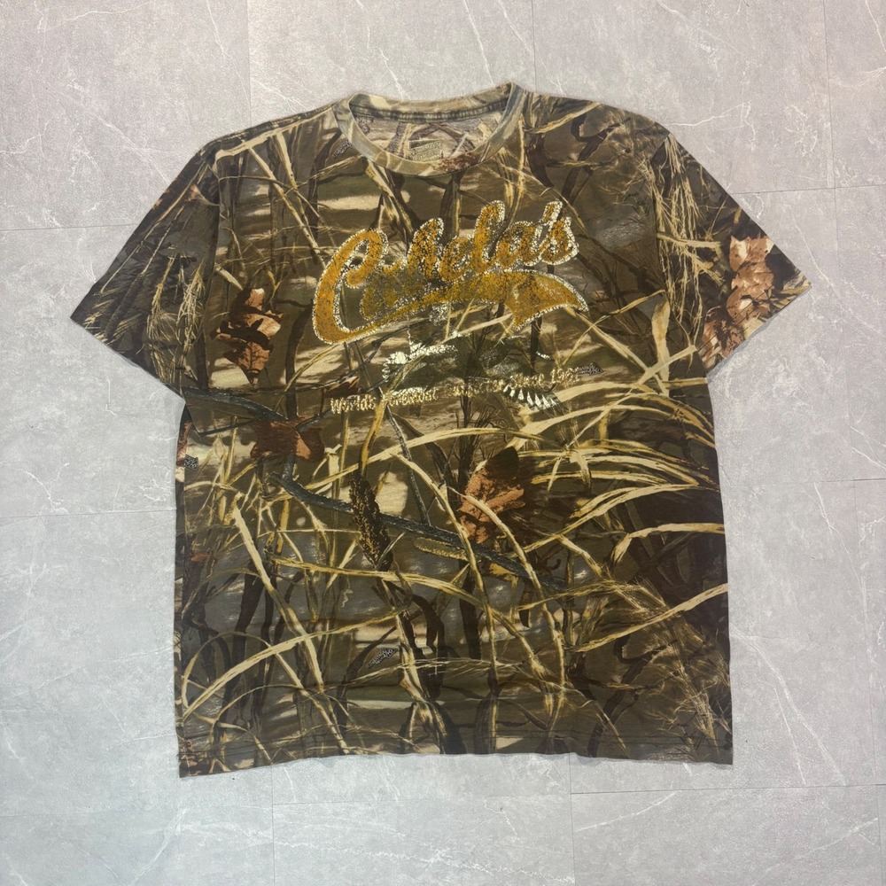 Cabelas Paramount Outdoors Mens Camo Graphic T-Shirt Advantage MAX-4 HD Large